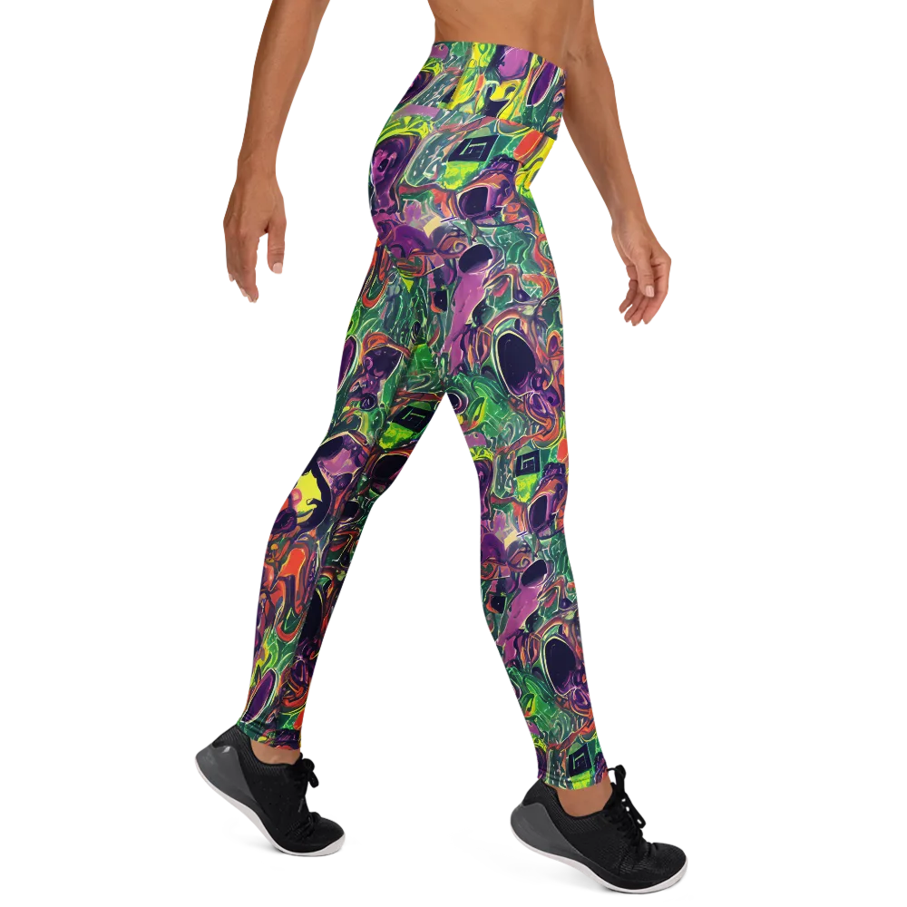 Emerald Fever on Yoga Leggings — Right