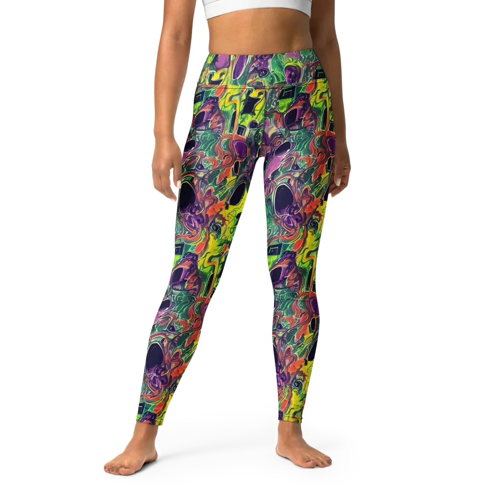 Emerald Fever on Yoga Leggings — Front