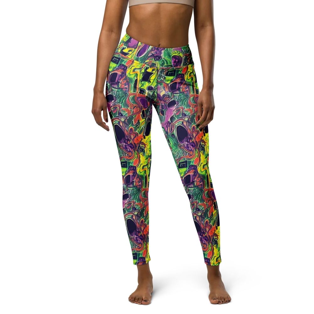 Emerald Fever on Yoga Leggings — Front