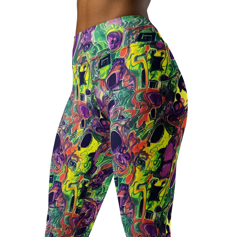 Emerald Fever on Yoga Leggings — Left Front