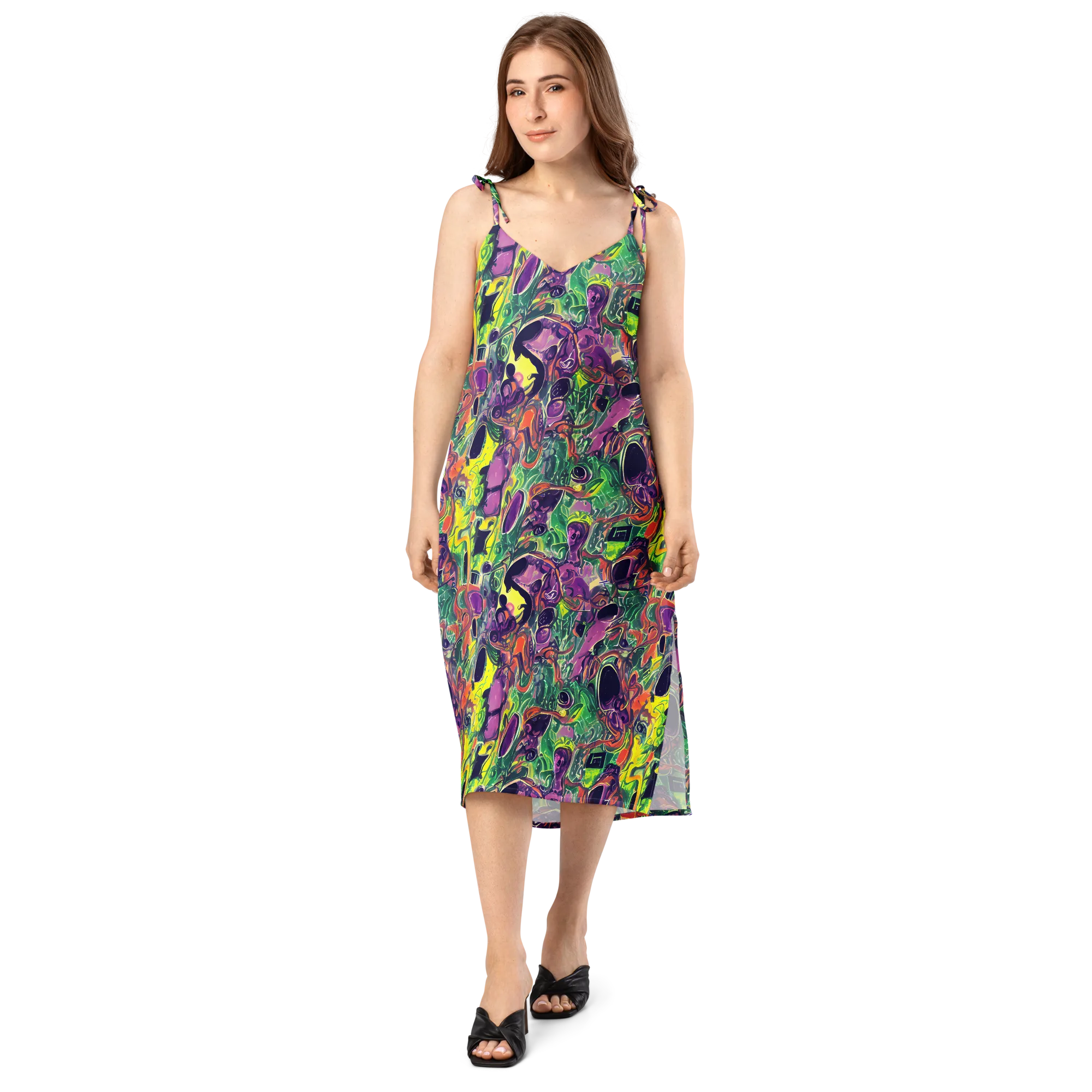 Emerald Fever on Slip Dress — Front