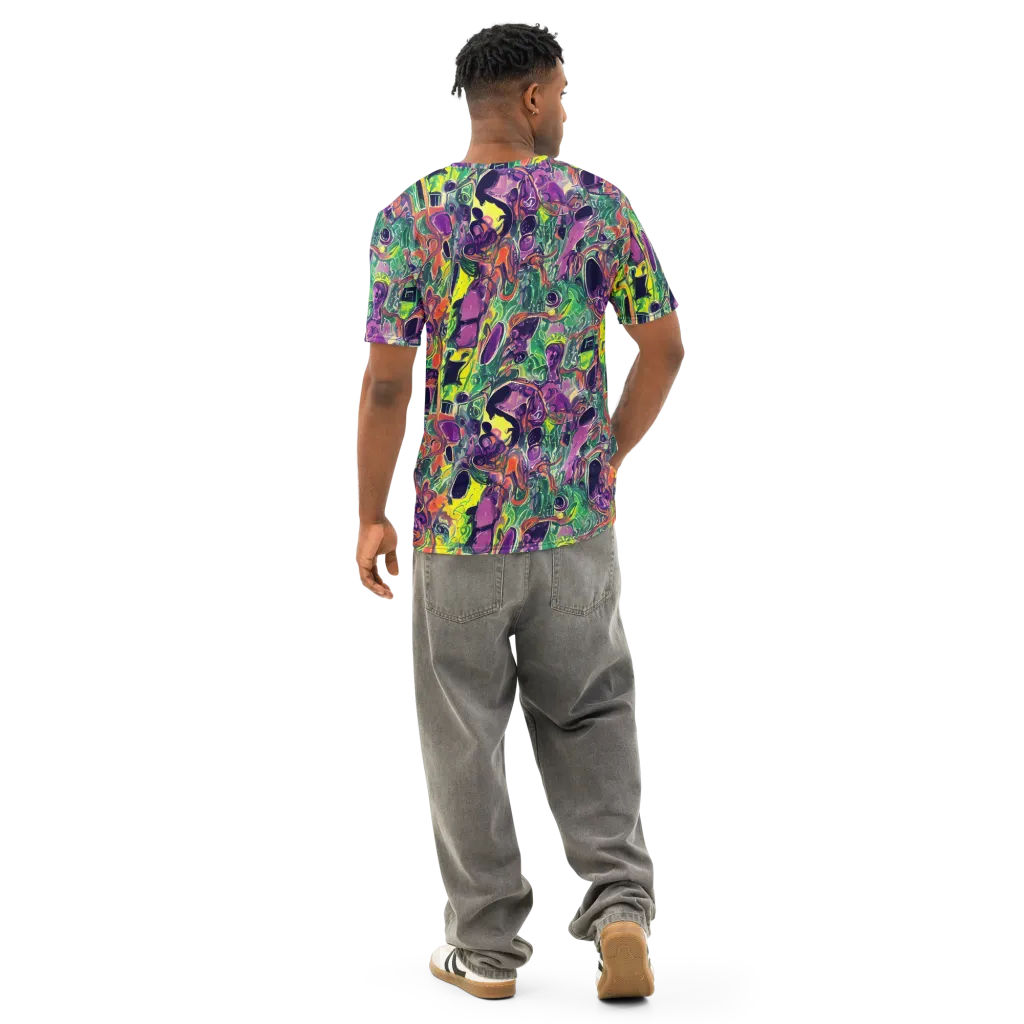 Emerald Fever on Men's Cotton Crew Neck T-Shirt — Back