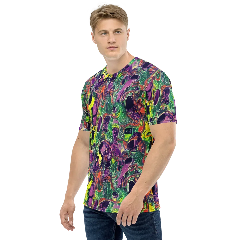Emerald Fever on Men's Crew Neck T-Shirt — Left