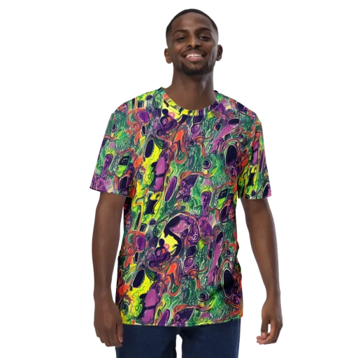Emerald Fever on a Men's Crew Neck T-Shirt
