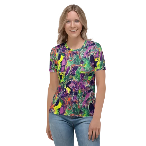 Emerald Fever on a Women's Crew Neck T-Shirt