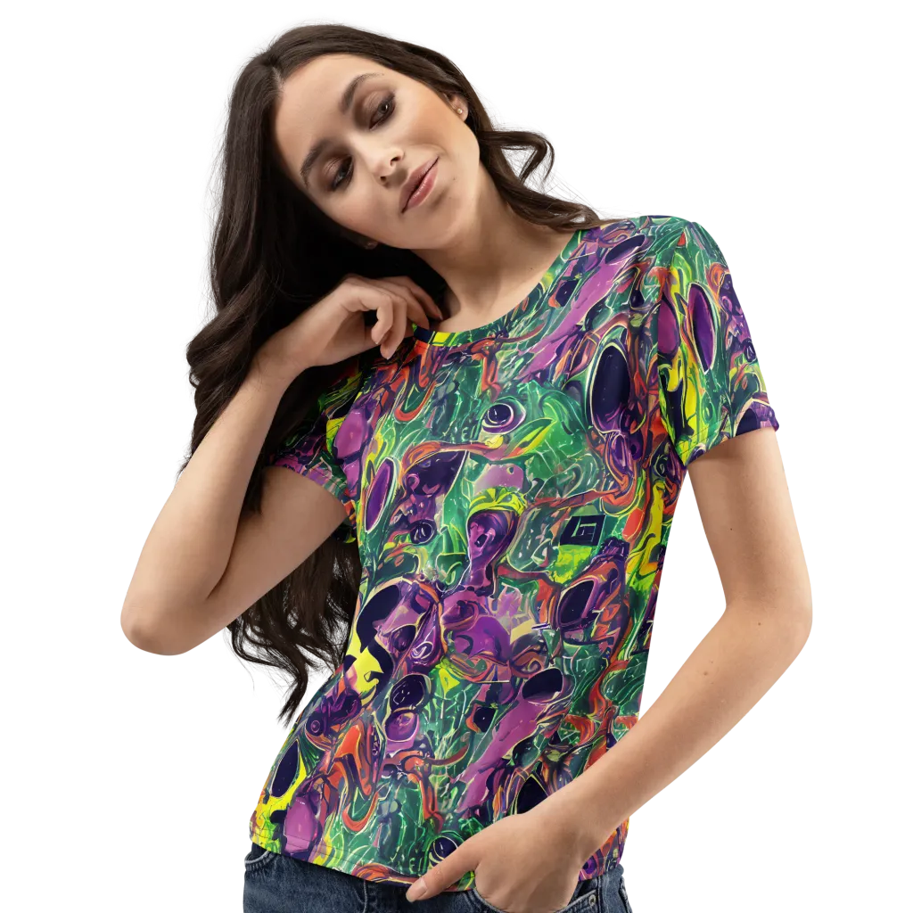 Emerald Fever on Women's Crew Neck T-Shirt — Left Front
