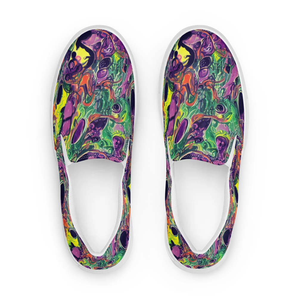 Emerald Fever on Men's Slip-On Canvas Shoes — Front
