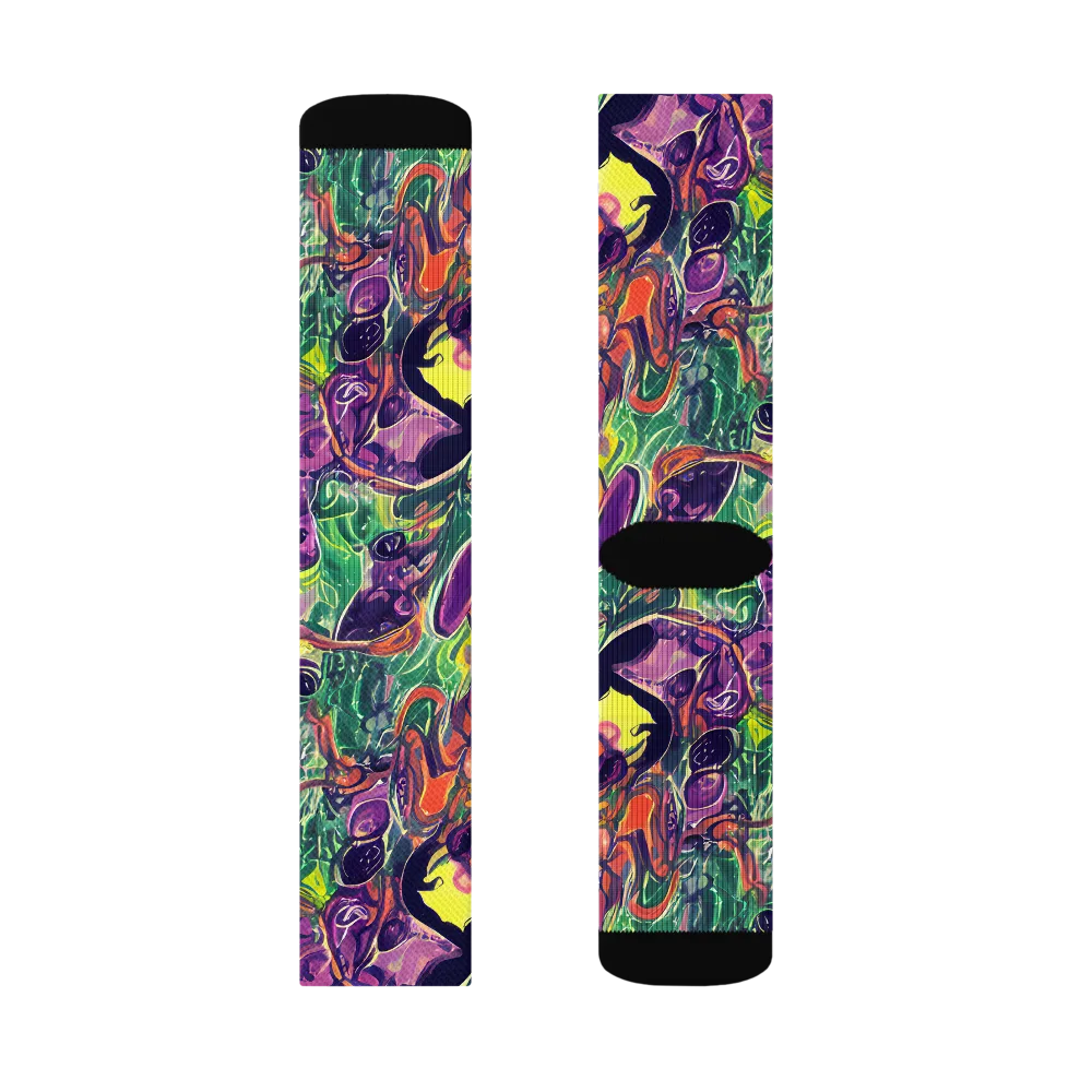 Emerald Fever on Socks — Left Sock