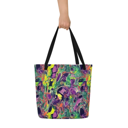 Emerald Fever on a Large Tote Bag W/ Pocket