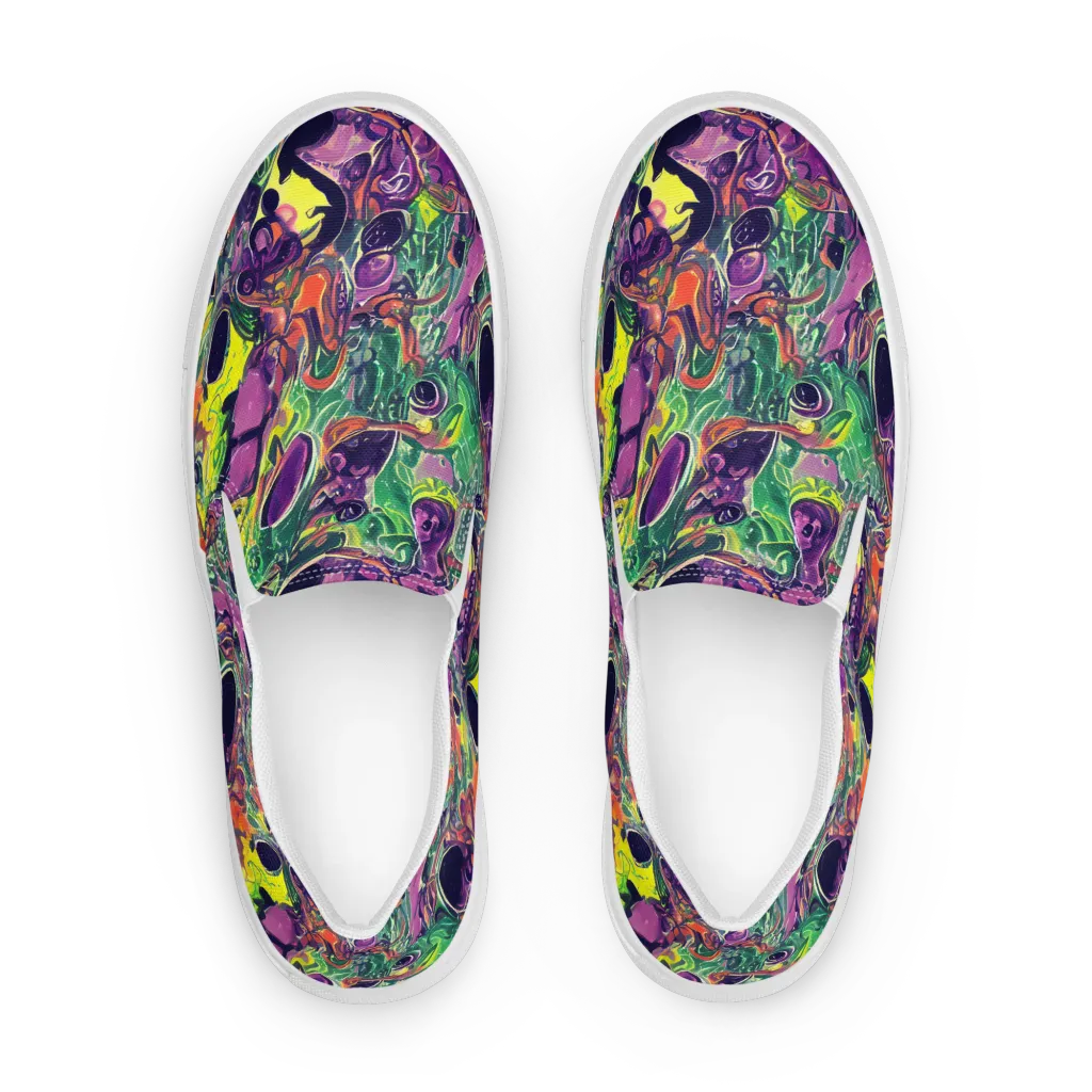 Emerald Fever on Women's Slip-On Canvas Shoes — Front