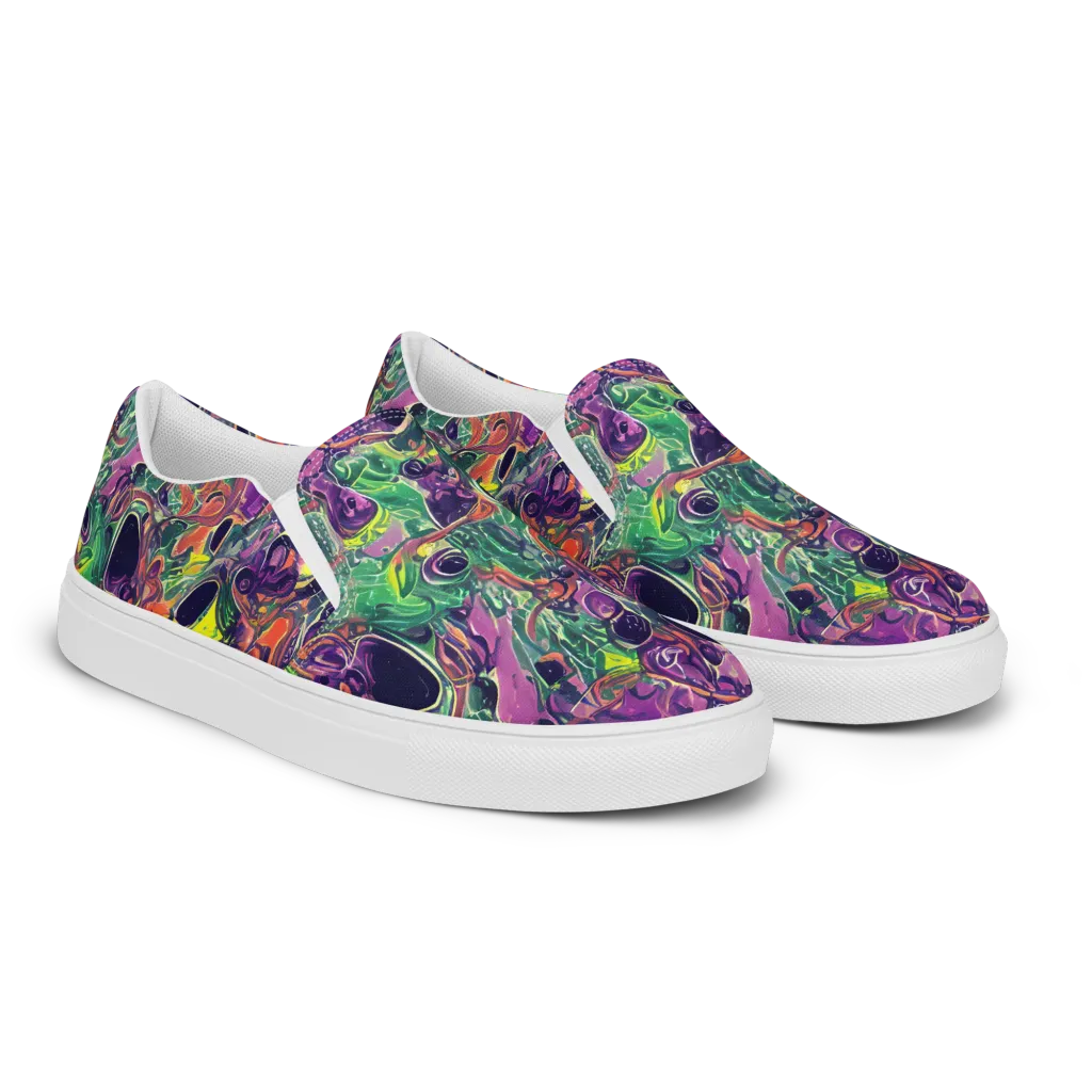 Emerald Fever on Women's Slip-On Canvas Shoes — Right Front