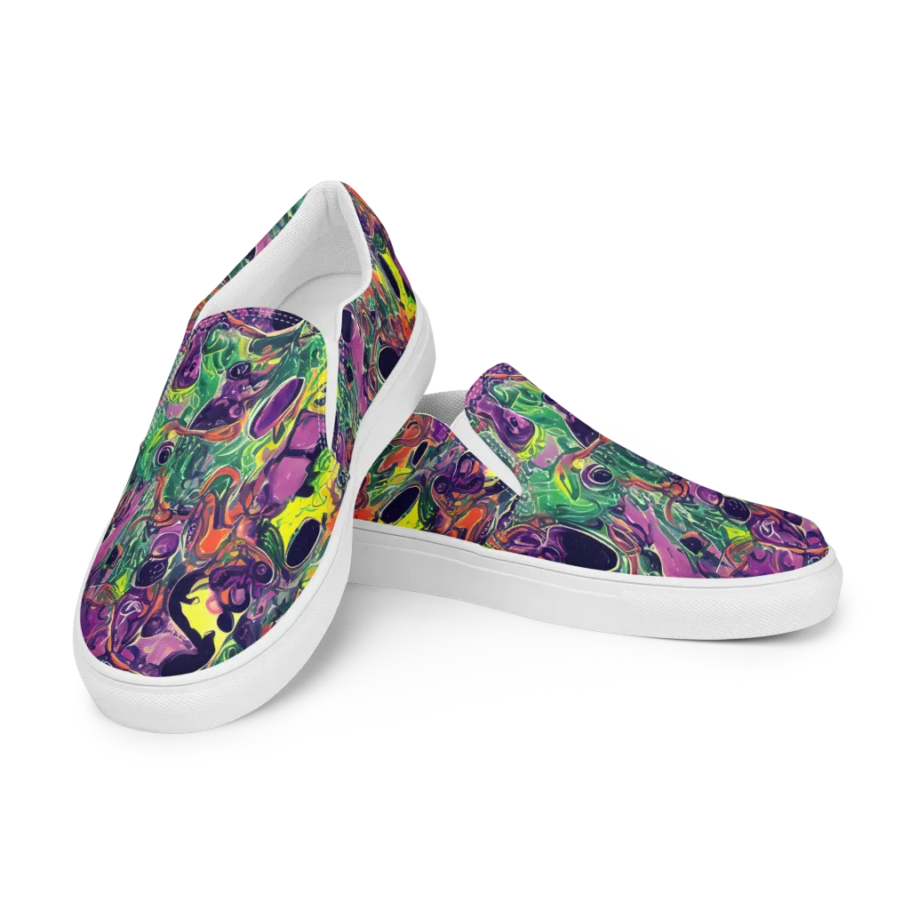 Emerald Fever on Women's Slip-On Canvas Shoes — Left Front