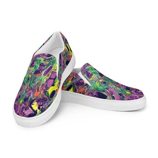Emerald Fever on a Women's Slip-On Canvas Shoes