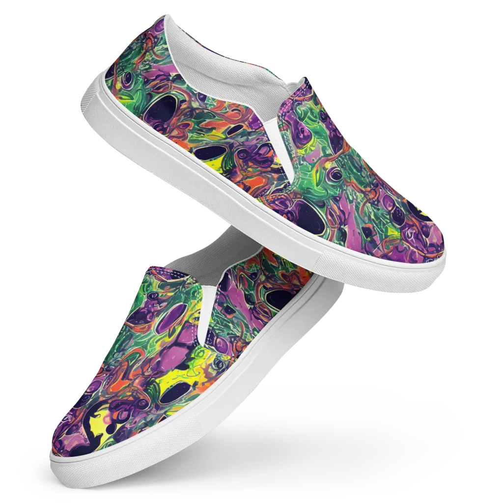 Emerald Fever on Women's Slip-On Canvas Shoes — Front