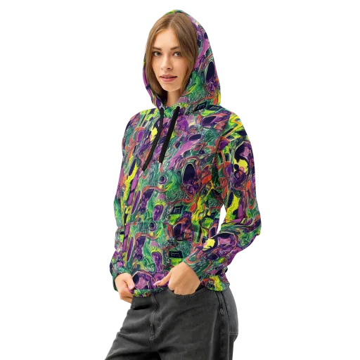 Emerald Fever on a Cotton Hoodie