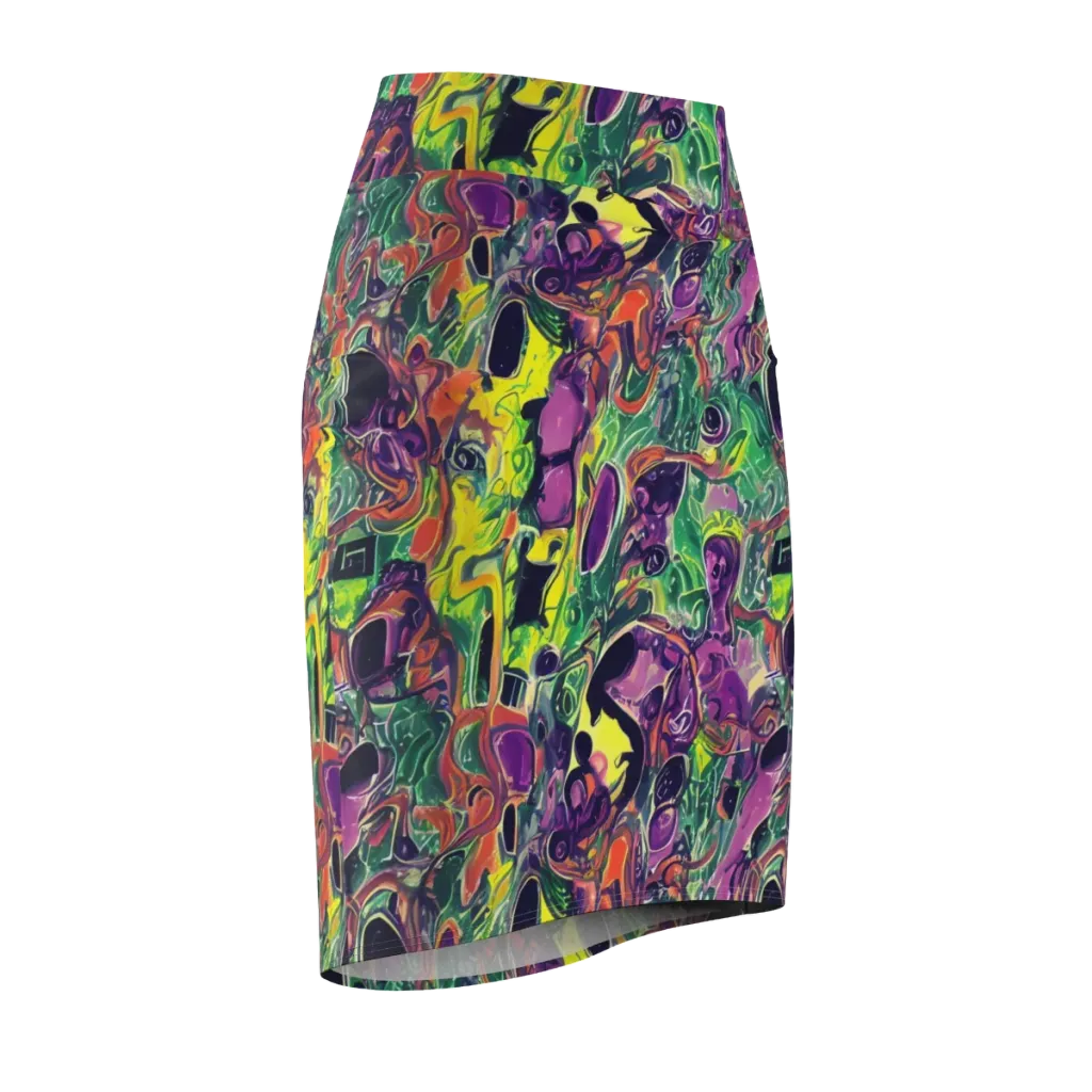 Emerald Fever on Pencil Skirt — Front Side