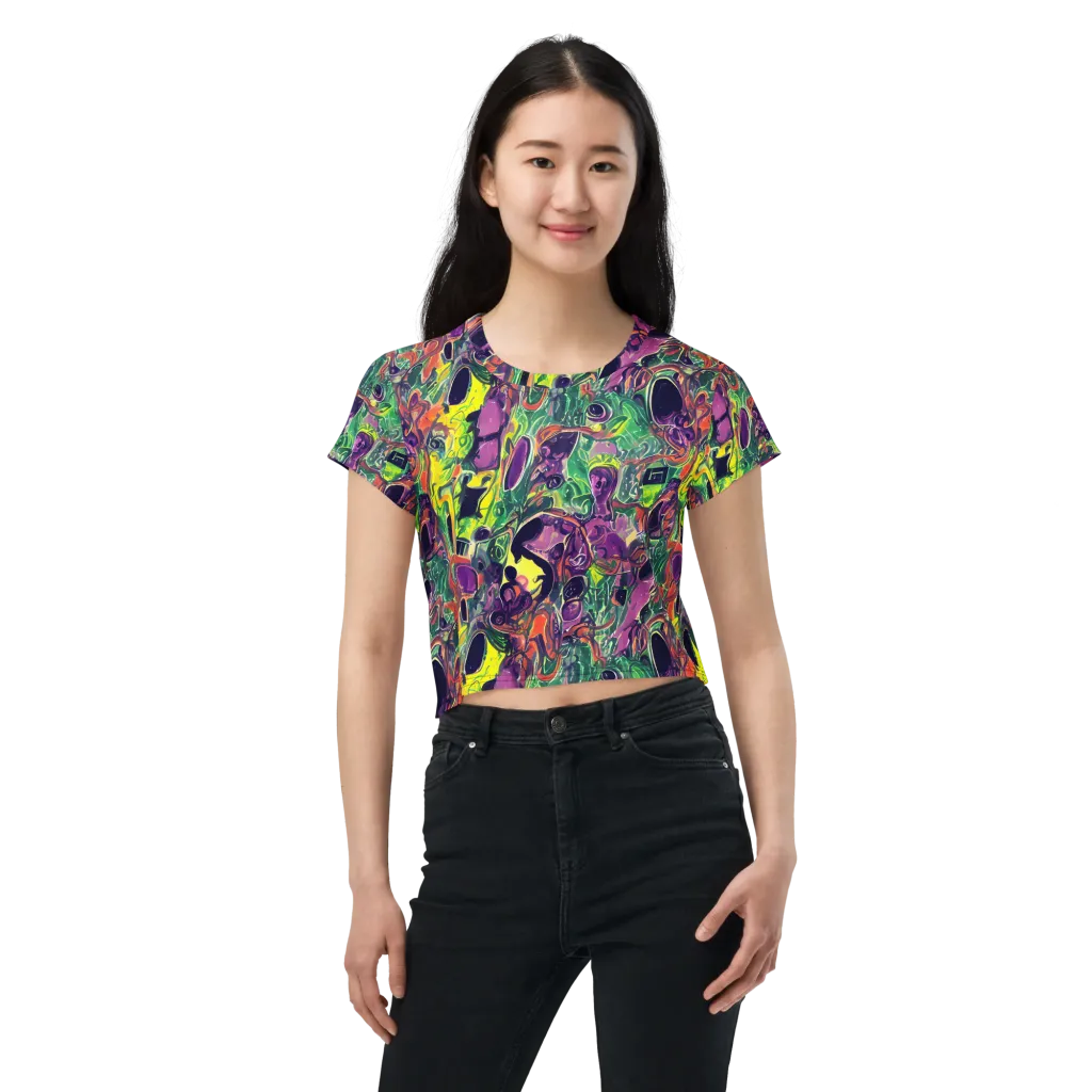 Emerald Fever on Crop Tee — Front
