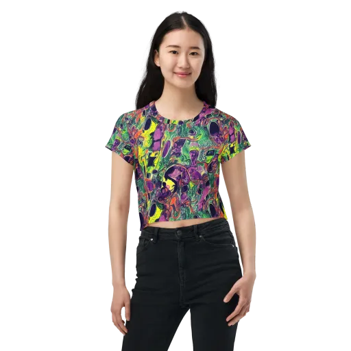 Emerald Fever on a Crop Tee