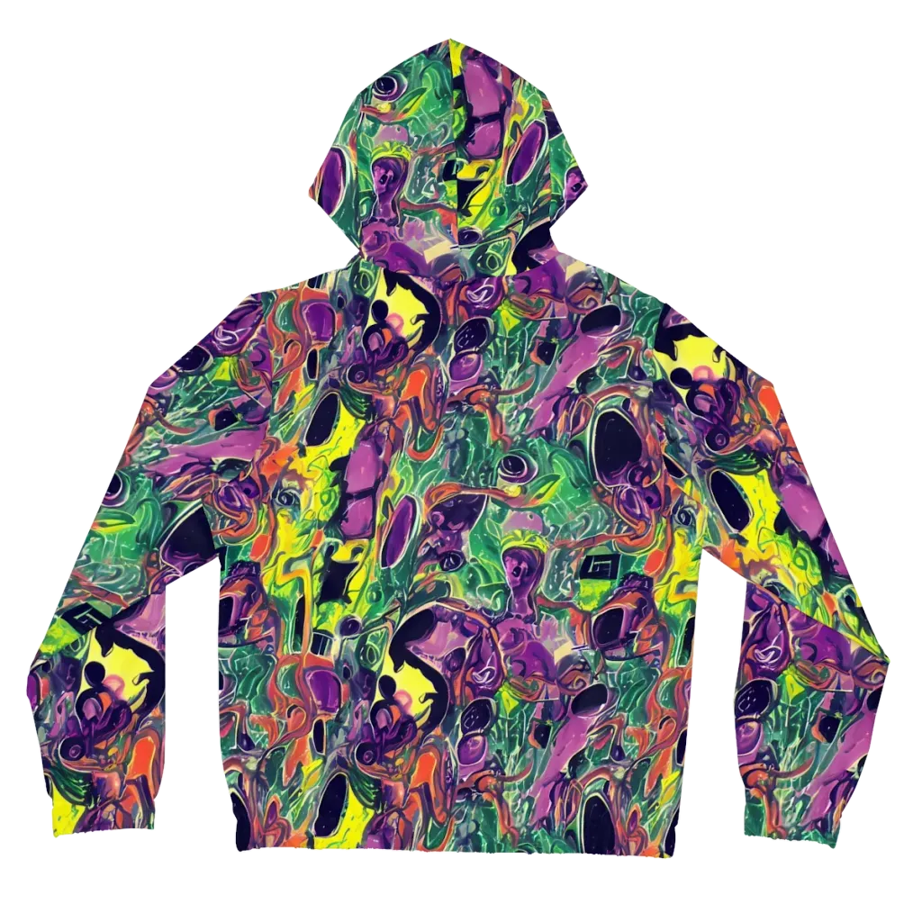 Emerald Fever on Women's Full-Zip Hoodie — Back