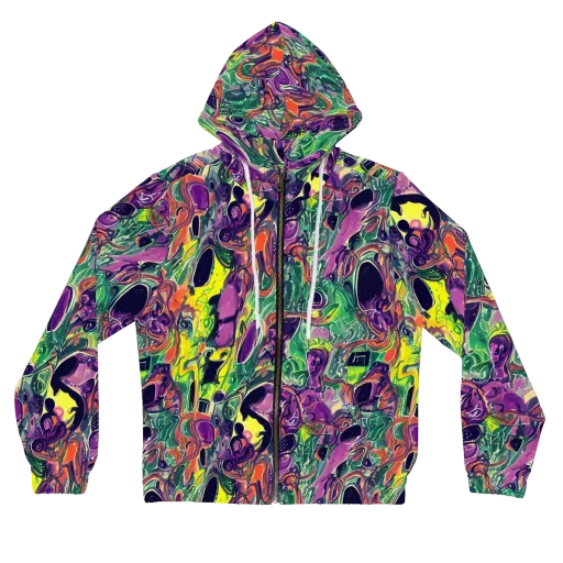 Emerald Fever on a Women's Full-Zip Hoodie