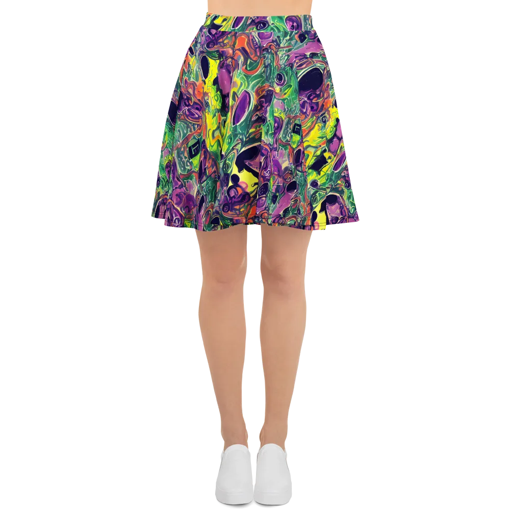 Emerald Fever on Skater Skirt — Front