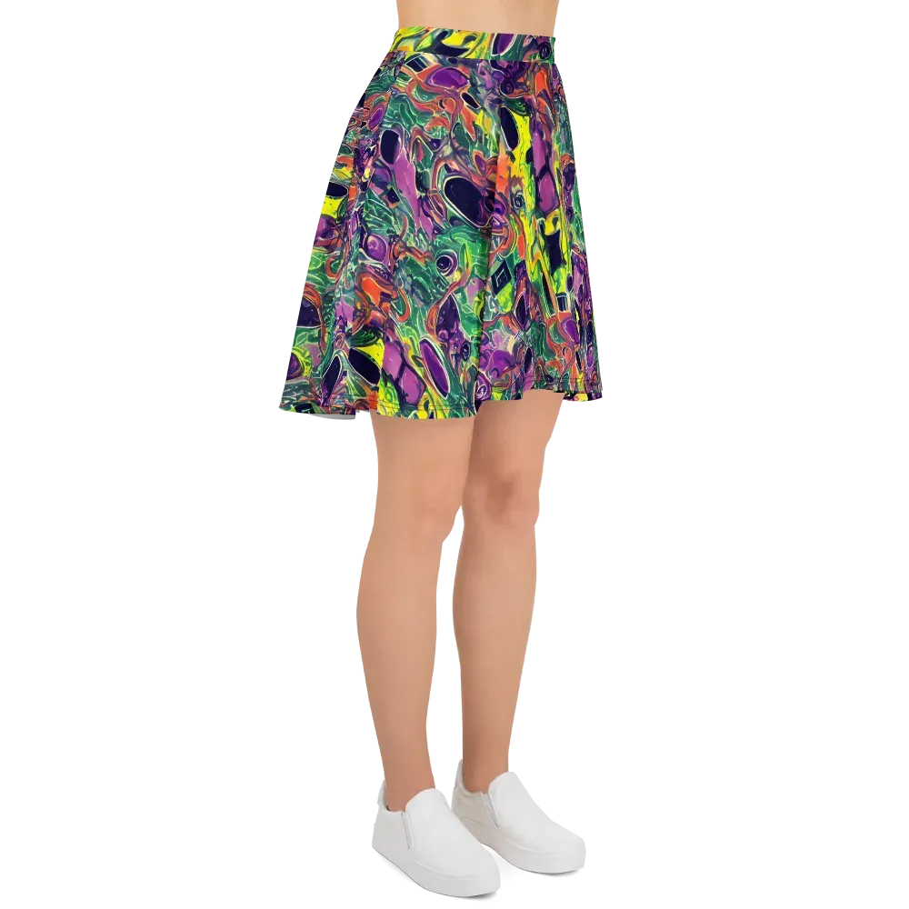 Emerald Fever on Skater Skirt — Right