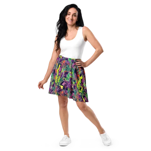 Emerald Fever on a Skater Skirt