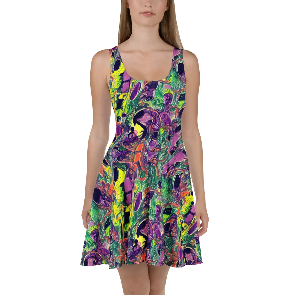 Emerald Fever on Skater Dress — Front