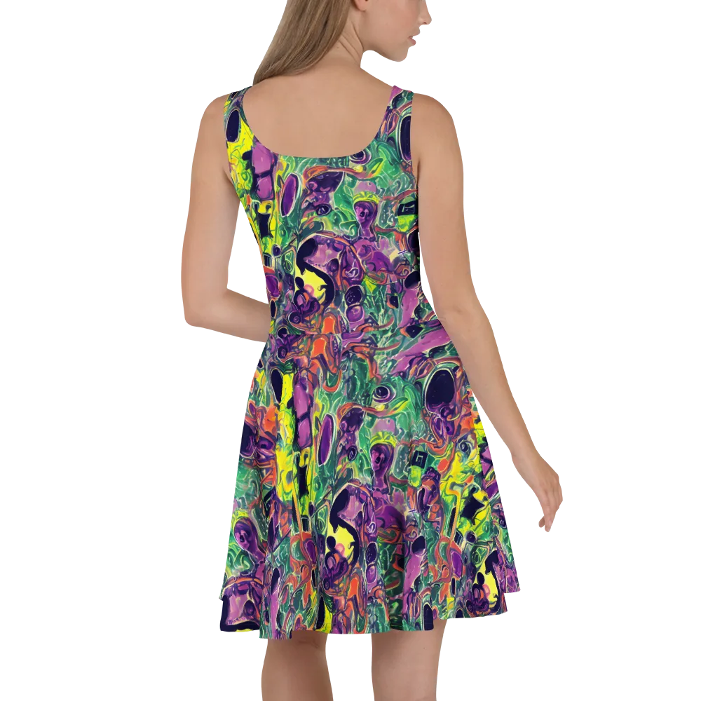 Emerald Fever on Skater Dress — Back