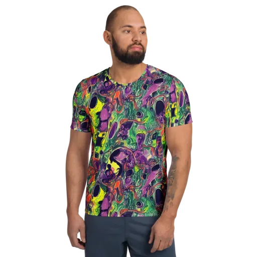 Emerald Fever on a Men's Athletic T-Shirt