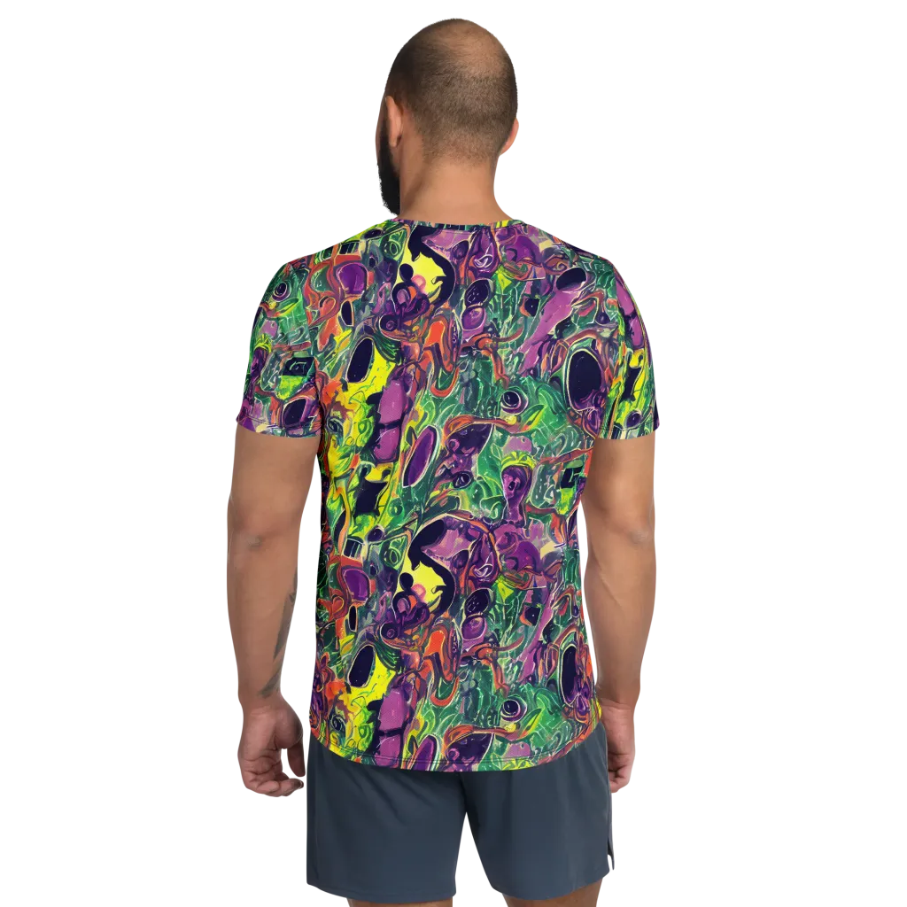Emerald Fever on Men's Athletic T-Shirt — Back