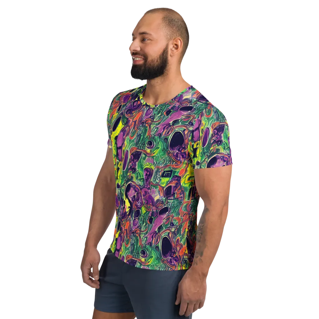 Emerald Fever on Men's Athletic T-Shirt — Left
