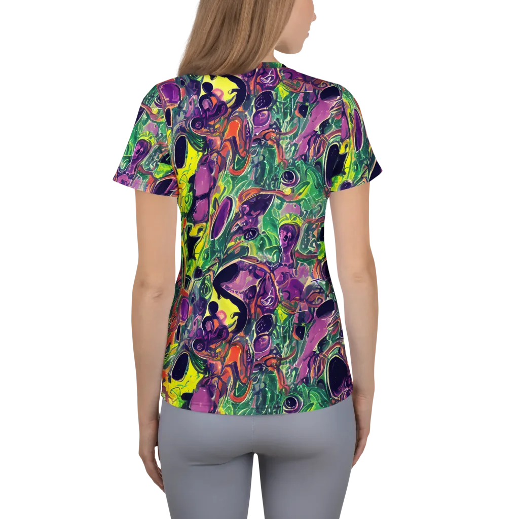 Emerald Fever on Women's Athletic T-Shirt — Back