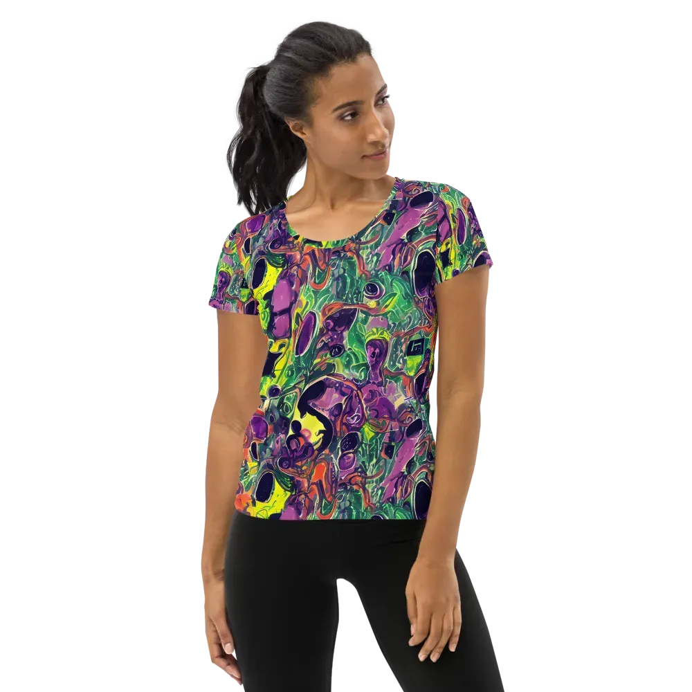 Emerald Fever on Women's Athletic T-Shirt — Front