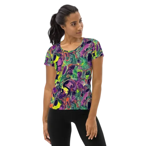 Emerald Fever on a Women's Athletic T-Shirt