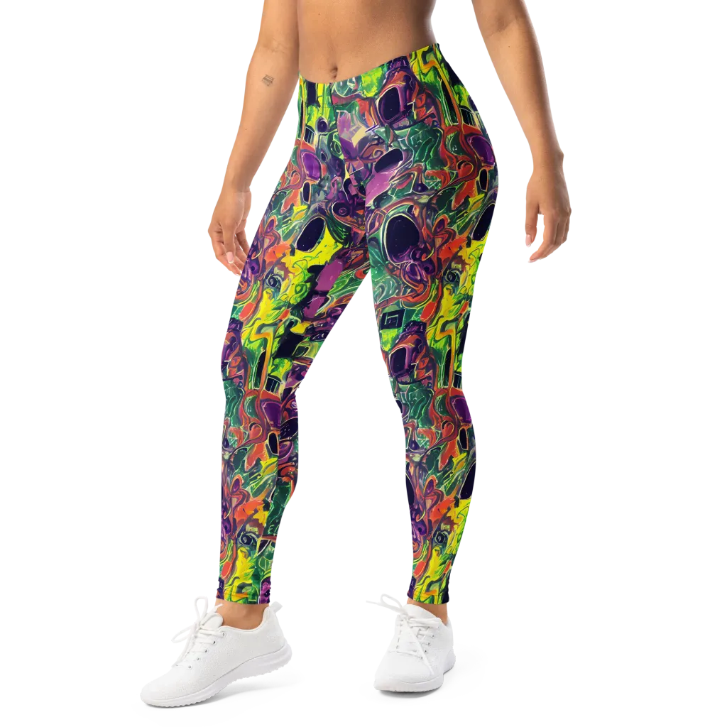 Emerald Fever on Leggings — Left Front