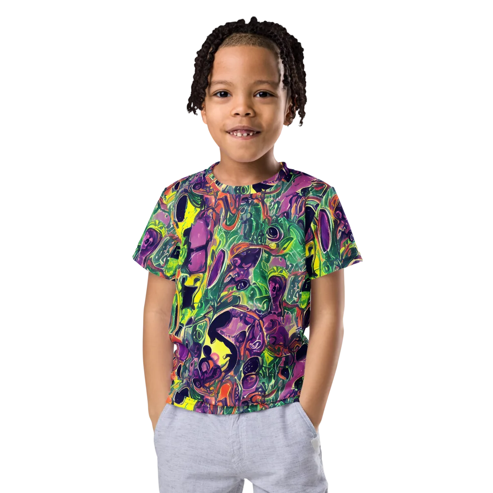 Emerald Fever on Kids Crew Neck T-Shirt — Front