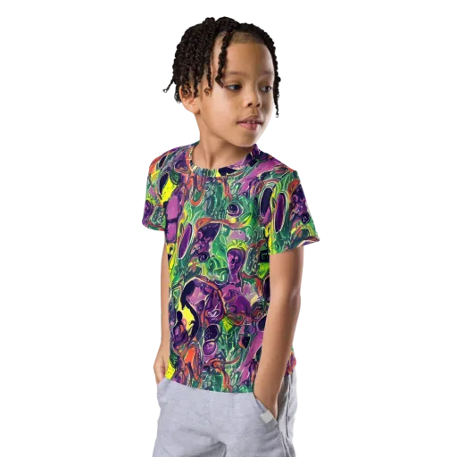 Emerald Fever on a Kids Crew Neck T-Shirt