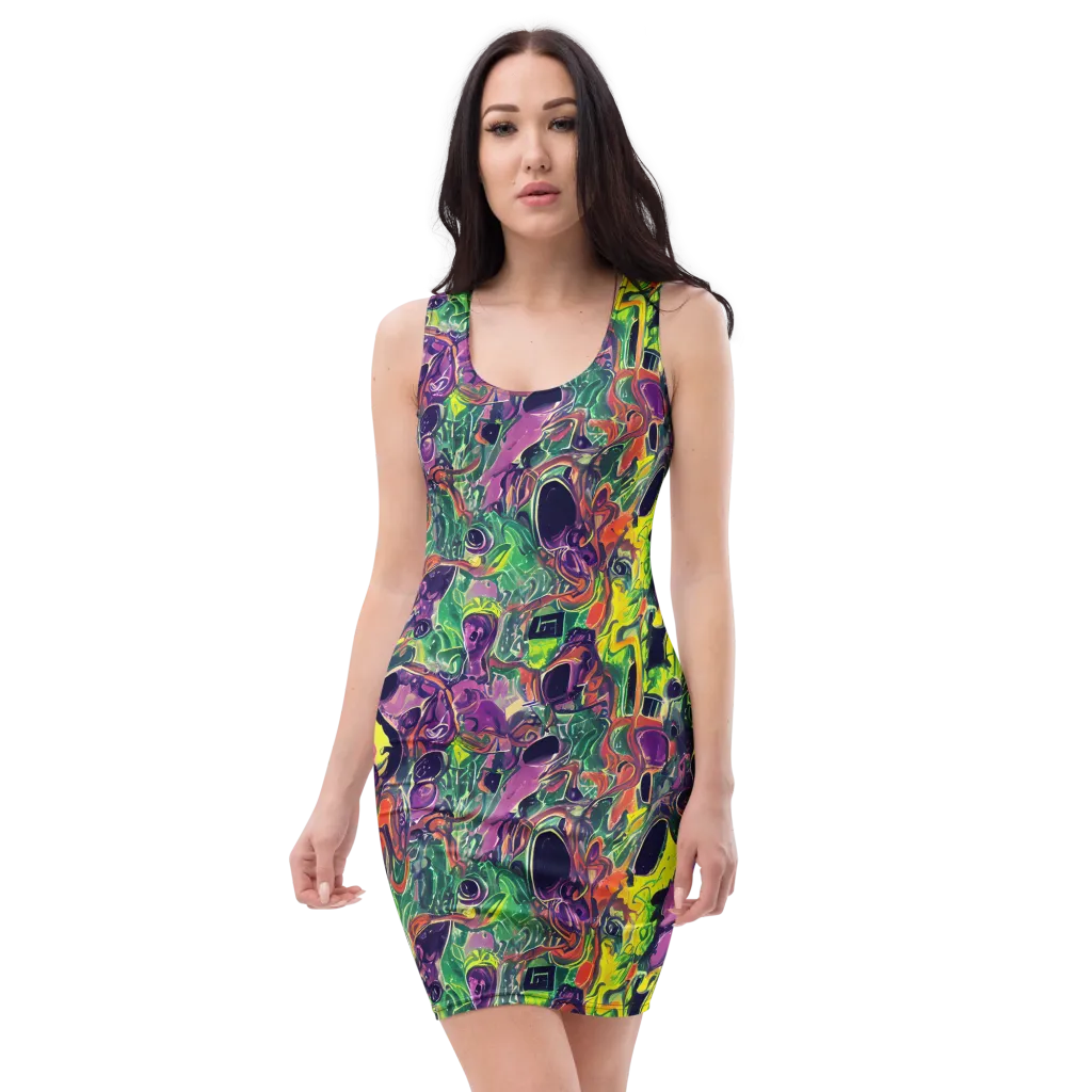 Emerald Fever on Bodycon Dress — Front