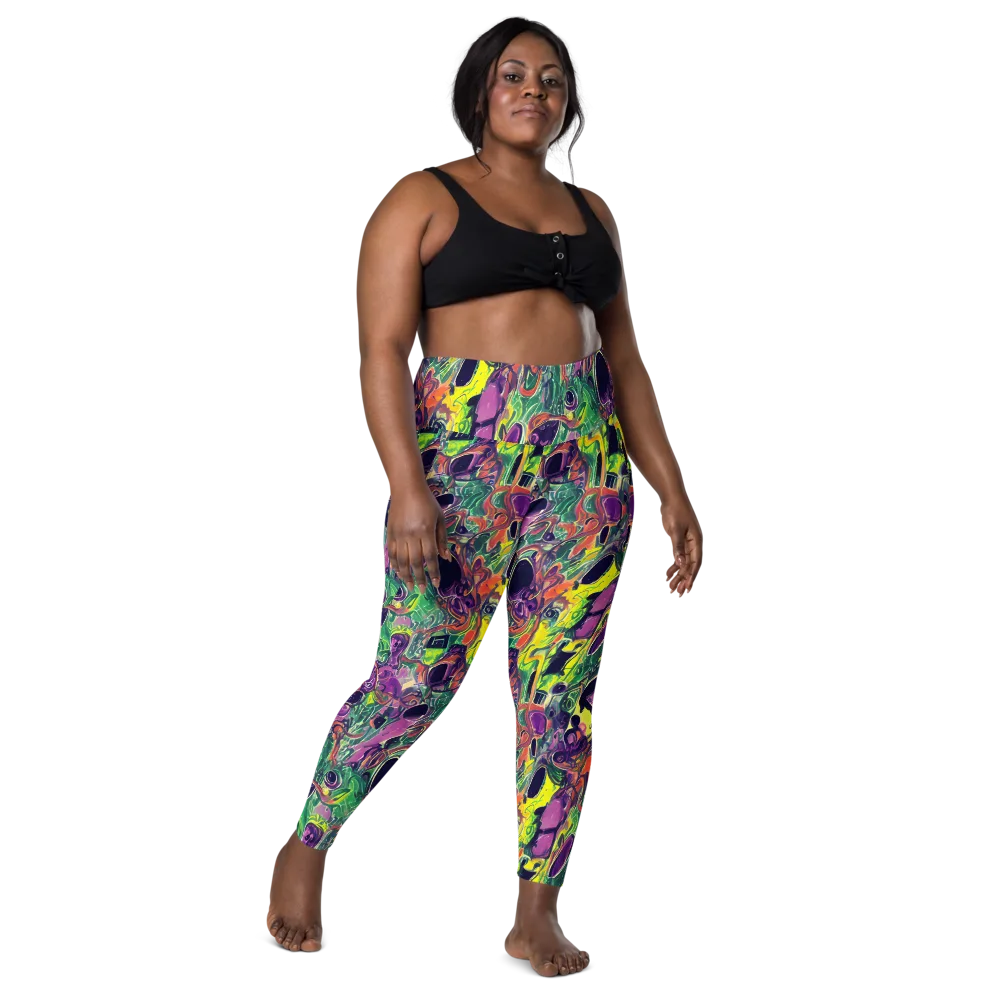Emerald Fever on Leggings with Pockets — Front