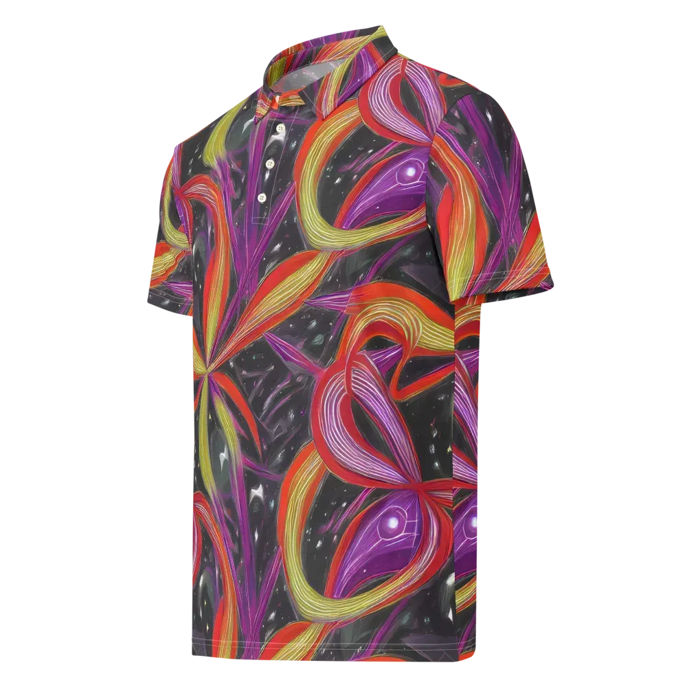 Sonic Petals on Men's Slim Fit Polo Shirt — Left Front