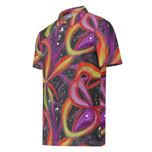 Sonic Petals on a Men's Slim Fit Polo Shirt