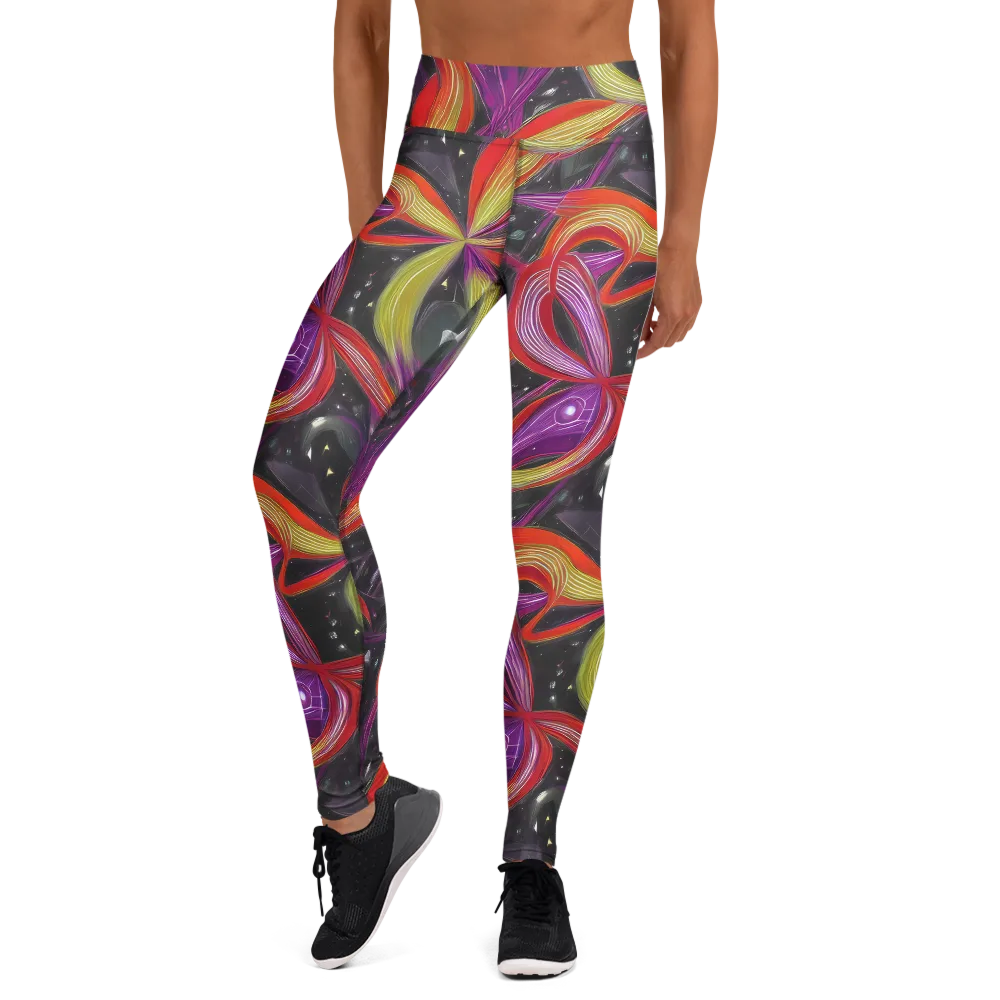 Sonic Petals on Yoga Leggings — Front