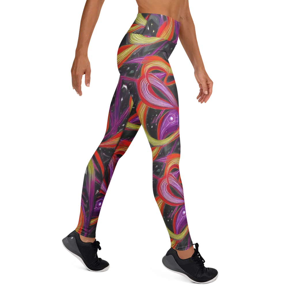 Sonic Petals on Yoga Leggings — Right