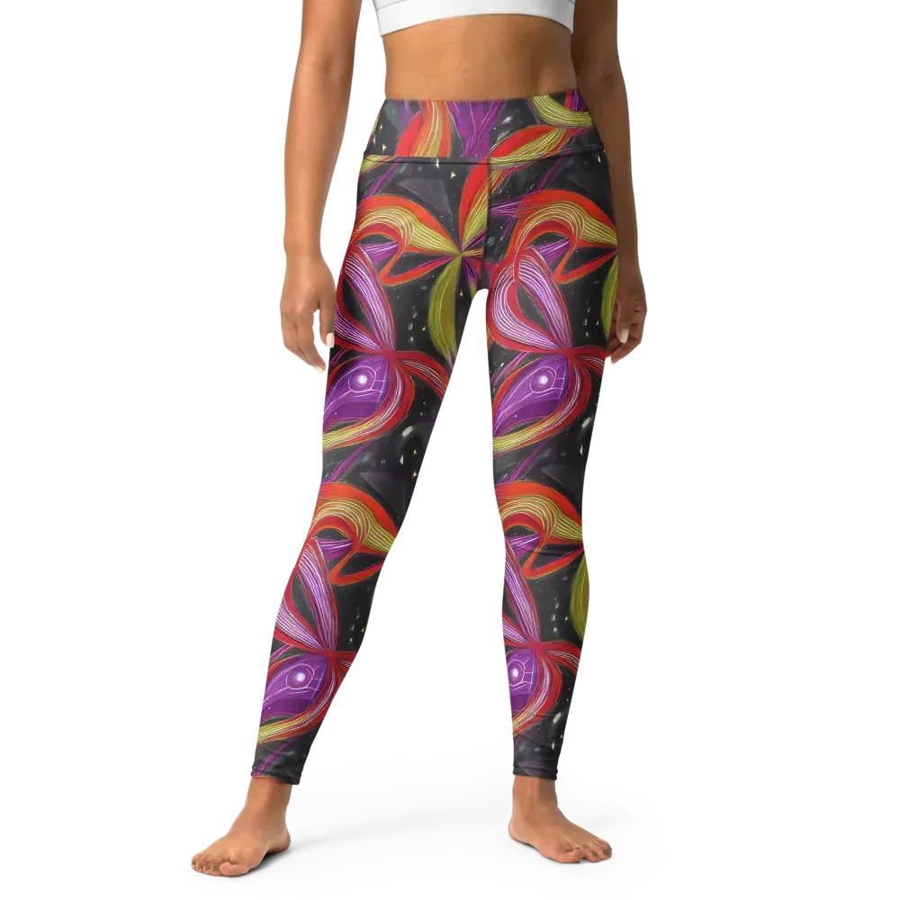 Sonic Petals on Yoga Leggings — Front