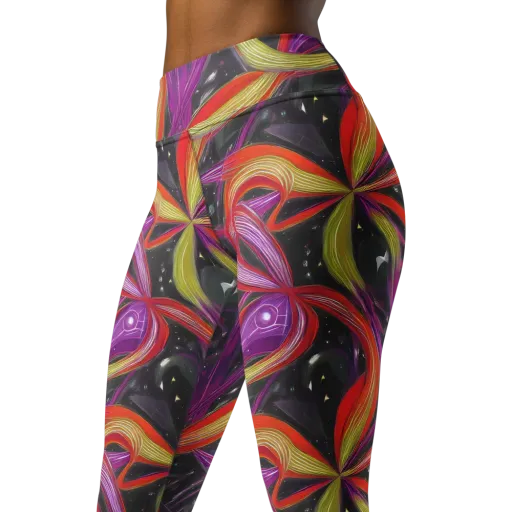 Sonic Petals on a Yoga Leggings