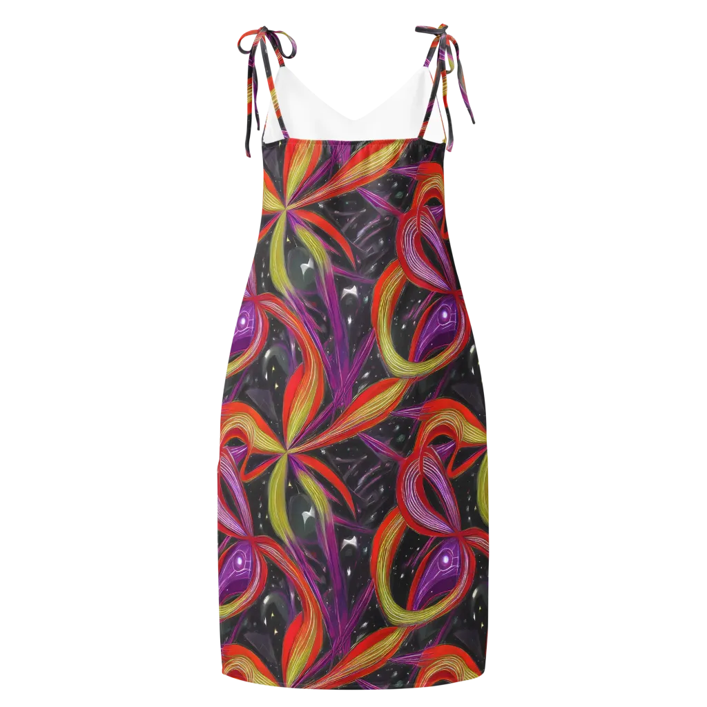 Sonic Petals on Slip Dress — Back