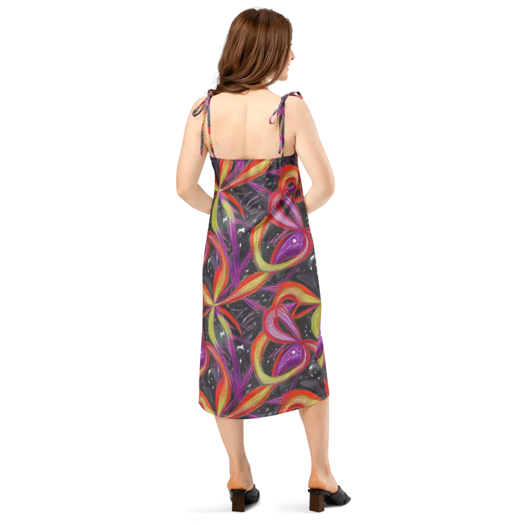 Sonic Petals on Slip Dress — Back
