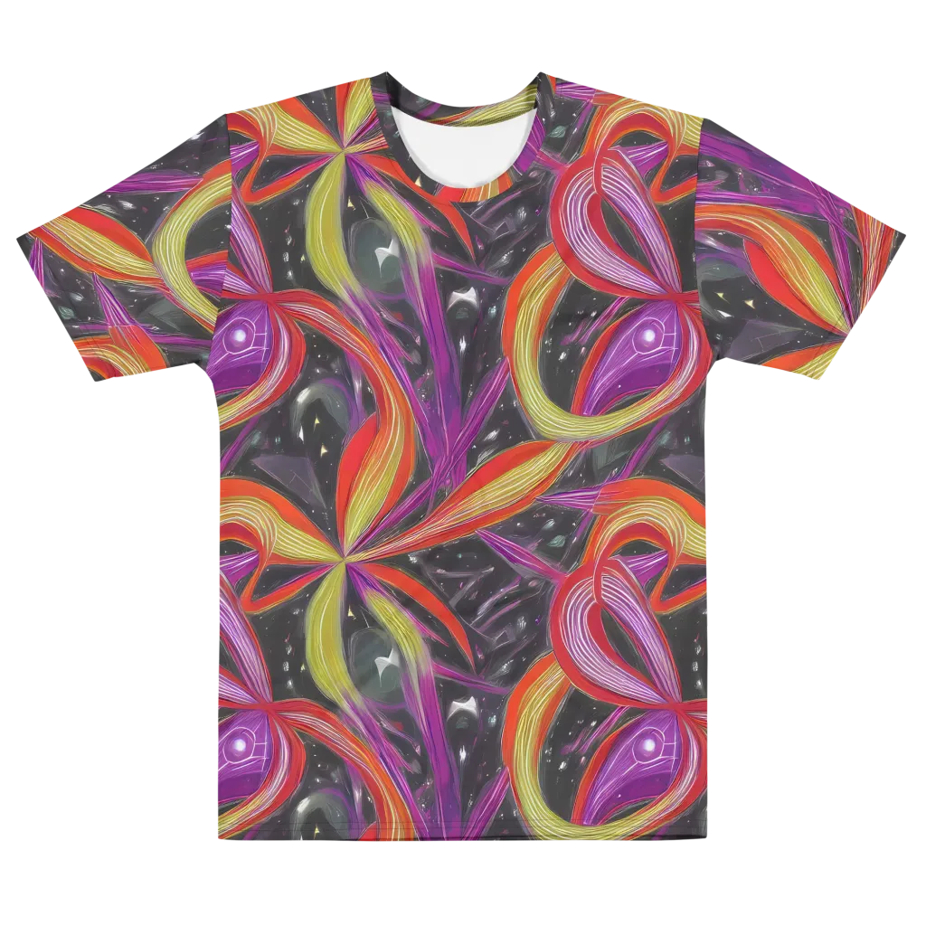 Sonic Petals on Men's Cotton Crew Neck T-Shirt — Front