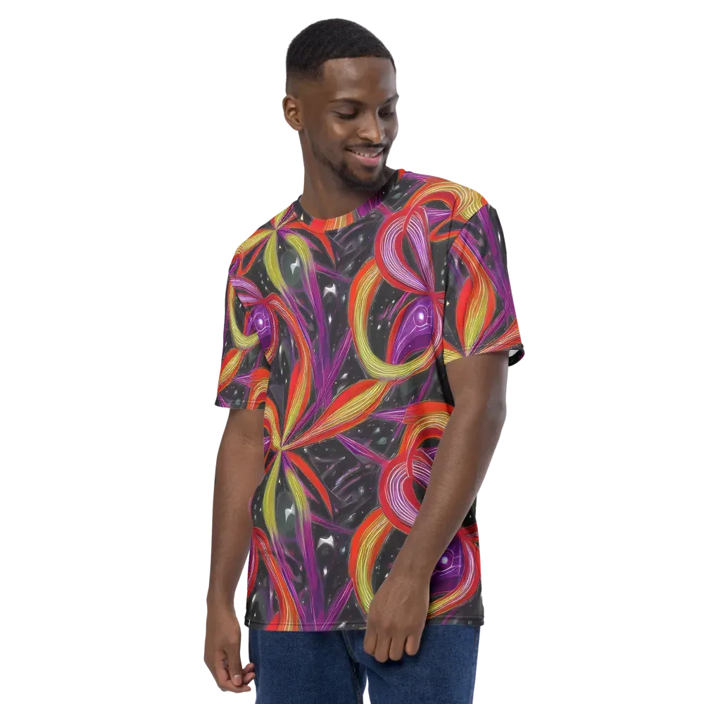 Sonic Petals on Men's Crew Neck T-Shirt — Left